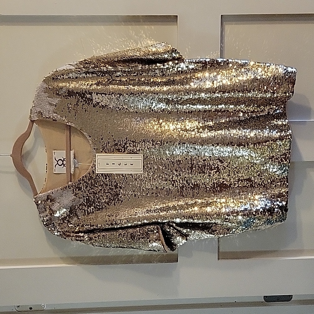 Layla Top - Gold Mermaid Sequin